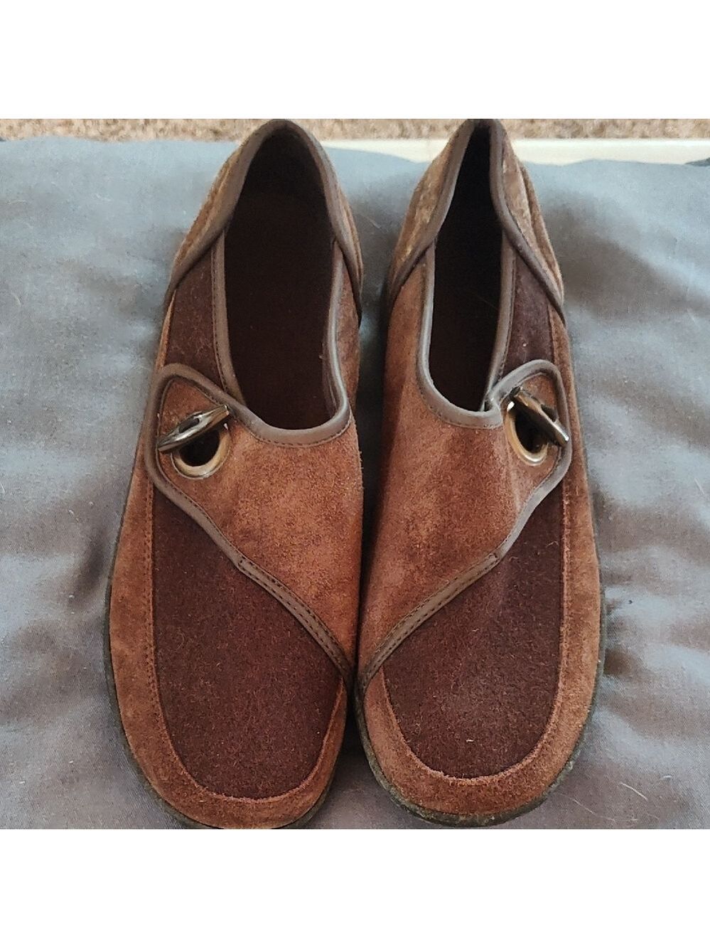 Lands' End Women's Brown Suede Flats - Picture 1 of 8